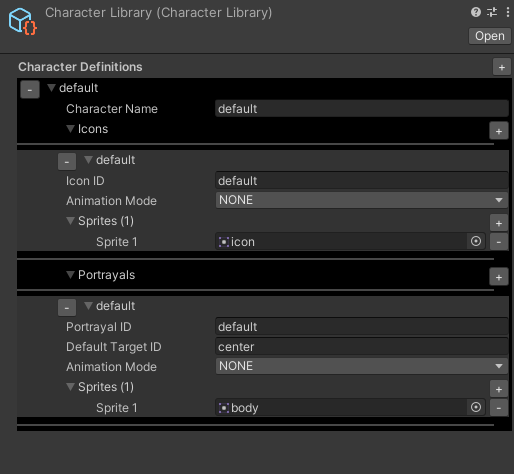 Character Libraries