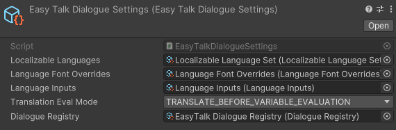Dialogue Settings